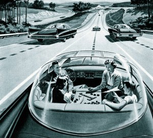 America’s Power Companies’ advertisement from 1956 depicting a future with autonomous cars.